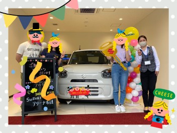 安心安全！衝突被害軽減ブレーキ搭載車！アルト納車しました！
